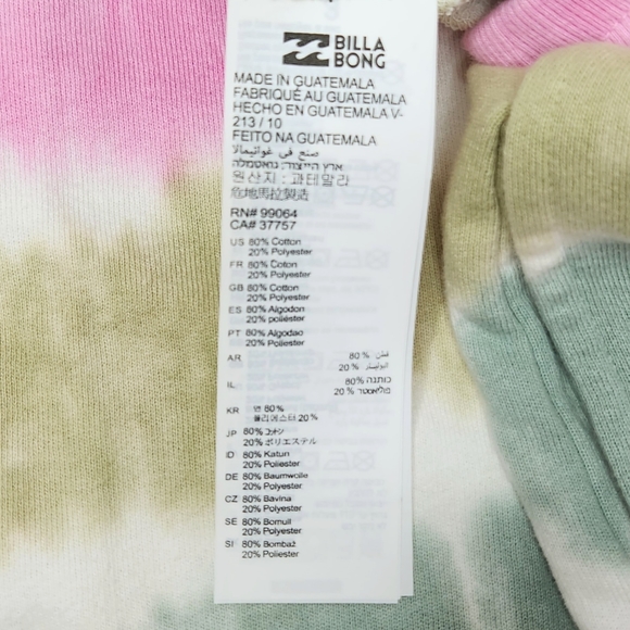 BILLABONG pastel tie-dye joggers. SMALL (4/6) - Picture 7 of 11